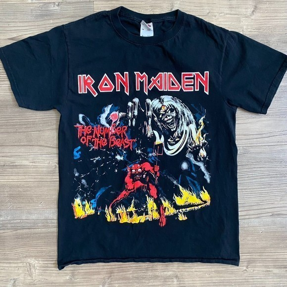 Graphic Tees Stussy Maiden Tee VINTAGE Iron Maiden Number Of The